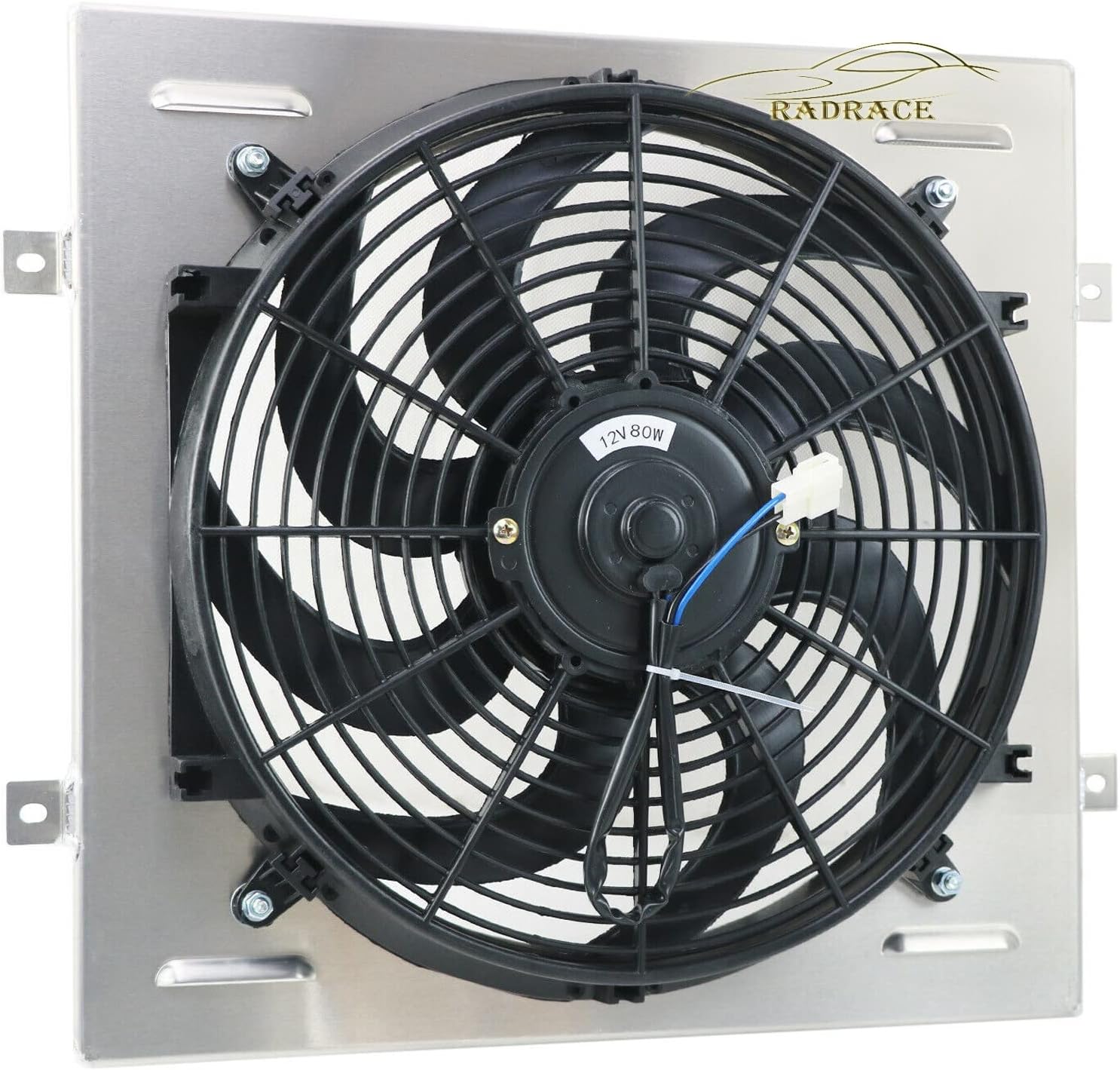 RadRace Aluminum Radiator Shroud 14" Fan for 1964 1965 1966 64 65 66 Ford Mustang Falcon Comet V8