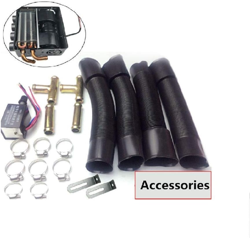 Auto 4 Port Underdash Compact Heater Kit 13X Copper Tube+Speed Switch Set for Truck Universal Trucks Minivans Excavators Harvesters Tricycles