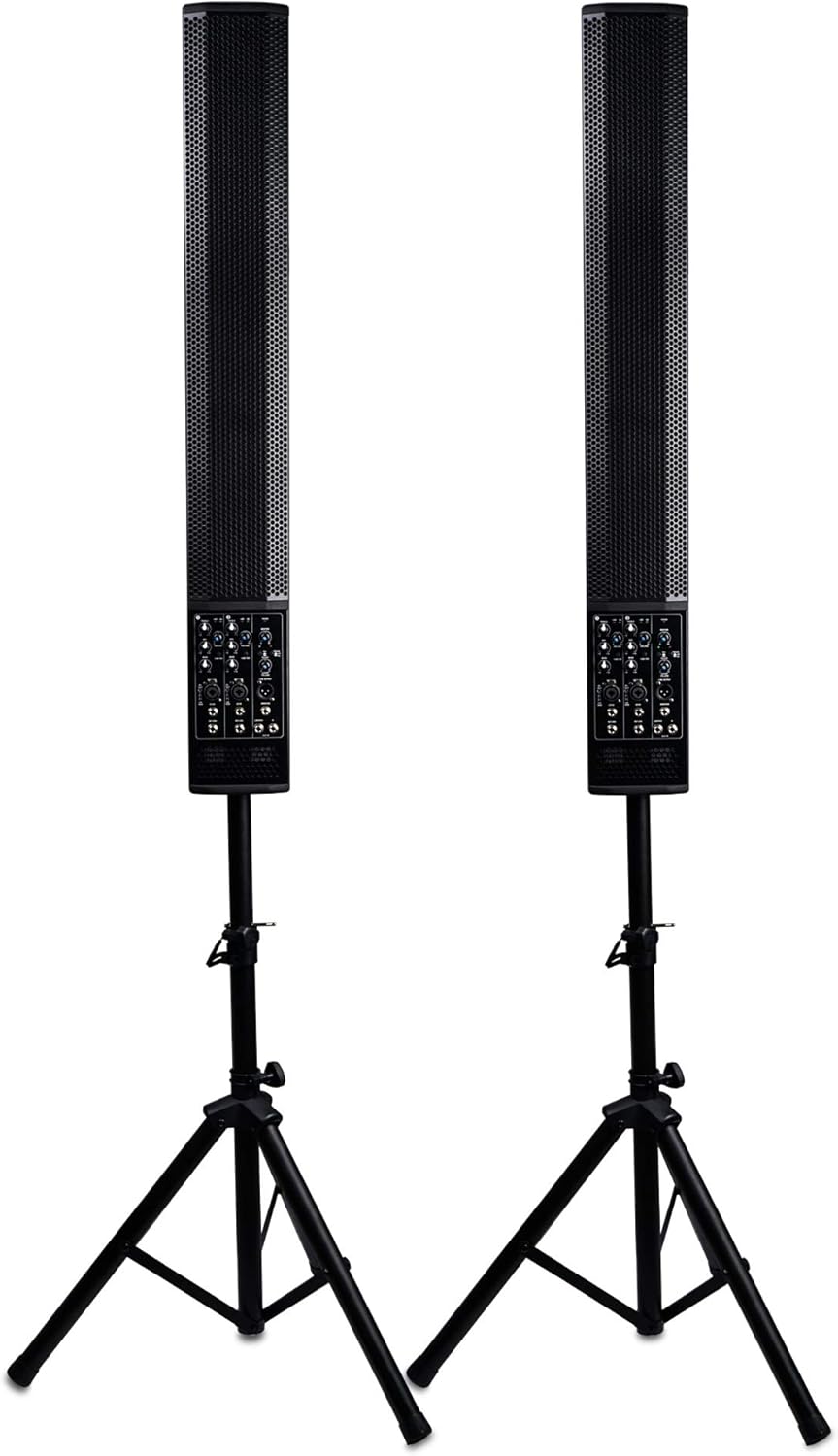 Sound Town 700W Powered Column Speaker Line Array System with 6 x 5” Woofers, 2-Channel Mixer and Bluetooth for Live Music, House of Worship, Meeting Rooms, Restaurants (CARPO-V5PW)