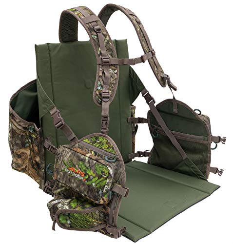 ALPS OutdoorZ Impact Camo Turkey Vest with Removable Flip Down Seat, Game Bag and Plenty of Pockets for Calls and Strikers