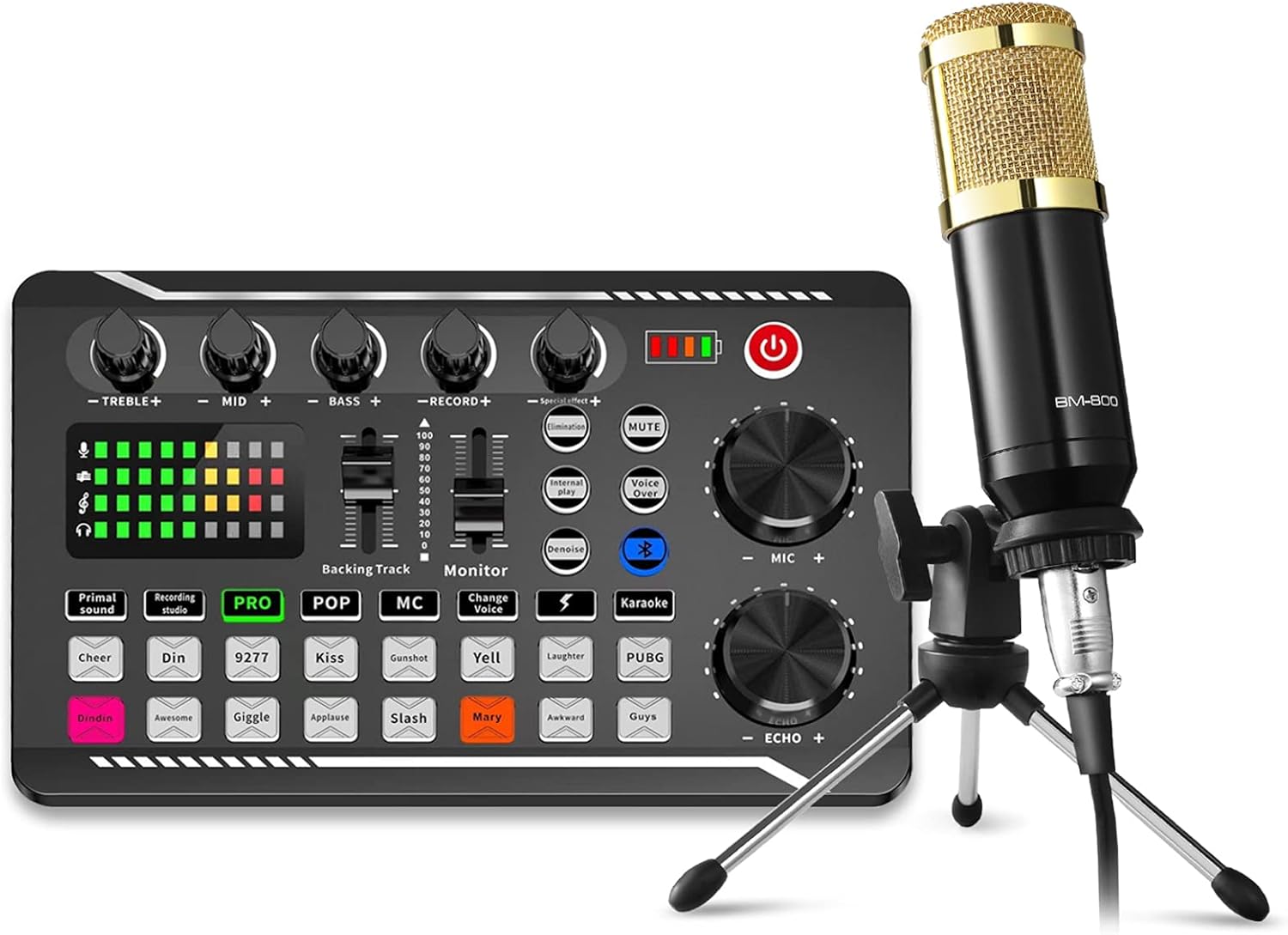 Podcast Equipment Bundle, Cardioid Pickup Podcast Microphone (120kHz/24 bit) and Professional Audio Mixer, Compatible with PC/Laptop/Smartphone, Prefect for Streaming/Podcasting/Gaming