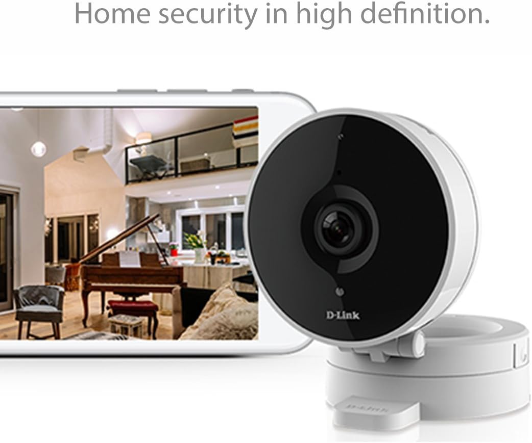 D-Link HD WiFi Indoor Security Camera, Cloud Recording, Motion Detection & Night Vision, Amazon Alexa (Echo Show/Echo Spot/Fire TV), Google Assistant (Chromecast) (DCS-8010LH-US) White/Black Pack of 2