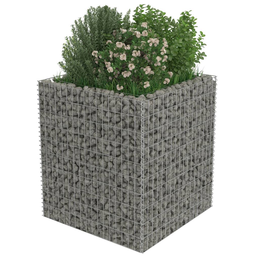 vidaXL Gabion Raised Bed Galvanised Steel 141.7x22x19.7x22x39.4x22