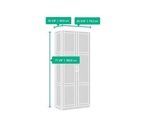 Sauder 419188 Storage Cabinet, L: 29.61x22 x W: 16.10x22 x H: 71.10