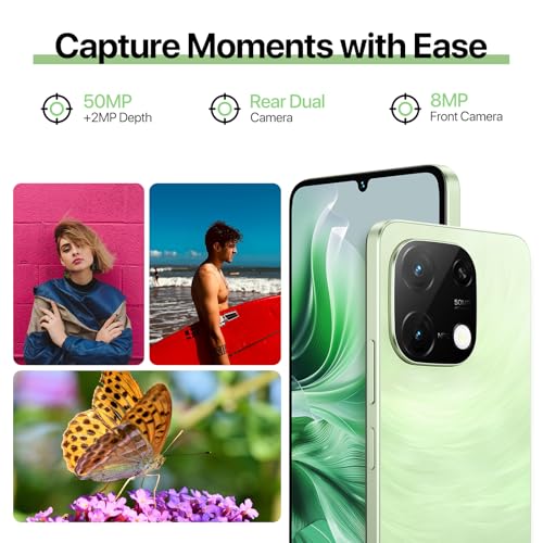 UMIDIGI G9C Android 14 Unlocked Cellphone,Octa-core 12GB +128GB Expand 1TB Unlocked Smartphone,6.75" HD+ 90Hz,5000mAh Battery,50MP Camera,GPS,BT 5.4,NFC,AI Face Unlock,Warranty,White