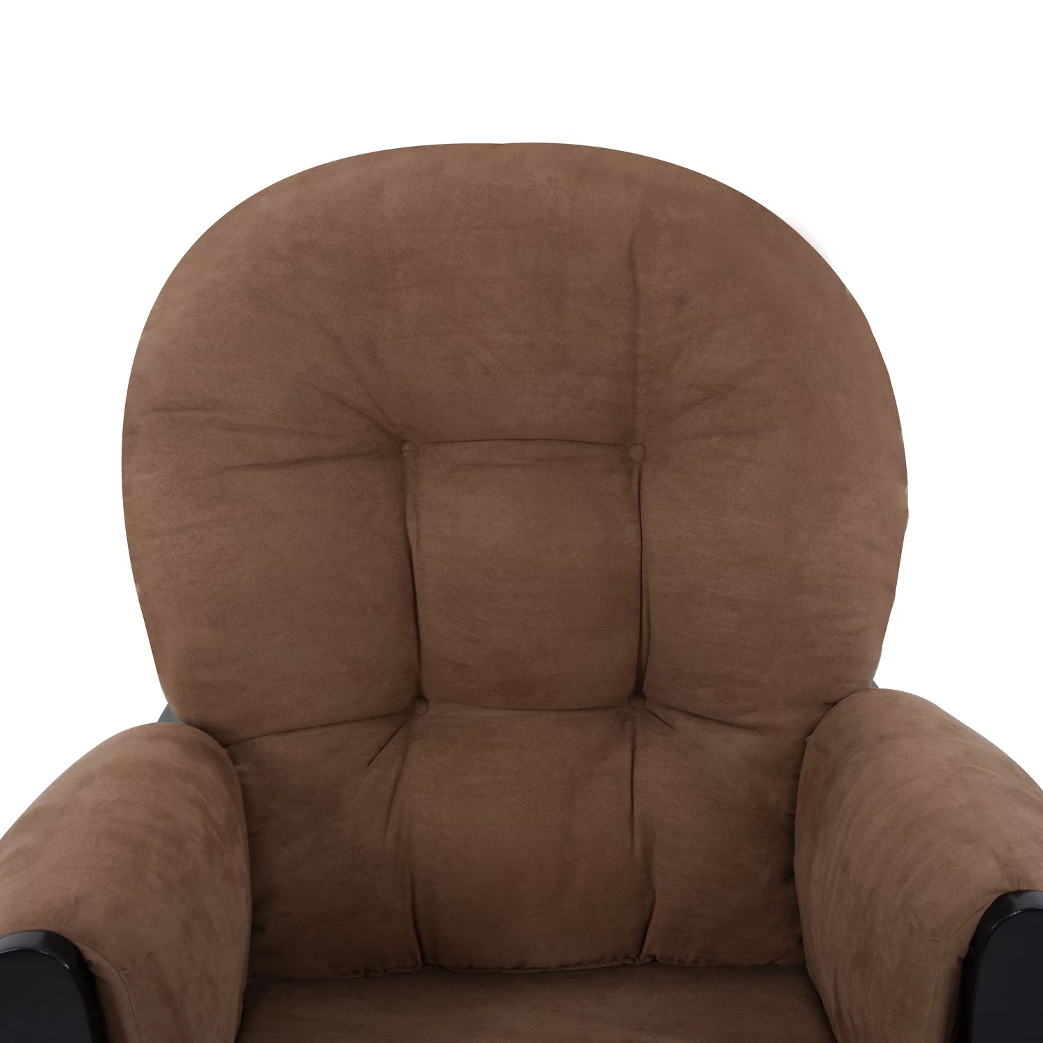Nursery Glider & Ottoman Sets, Reclining Swivel Glider Rocker with Ottoman, Nursery Rocking Chair for Baby Room, Upholstered Nursery Recliner Glider with Ottoman, Padded Arms - Chocolate, Black