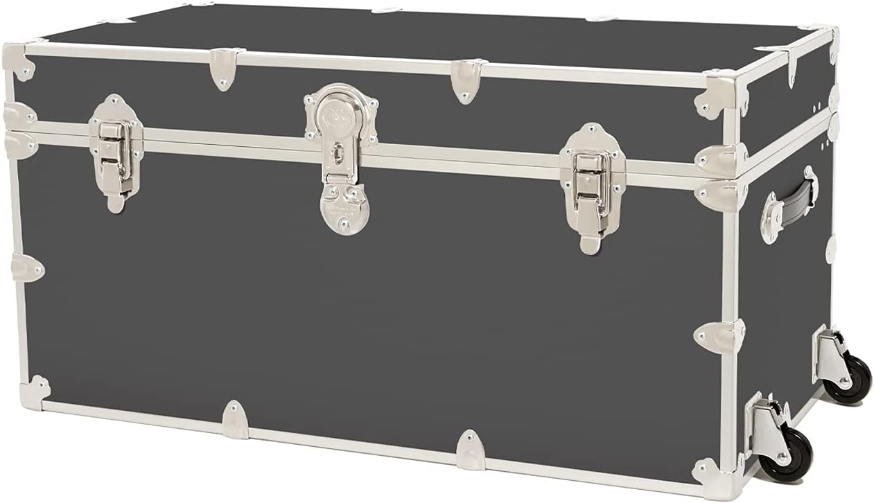 Rhino Trunk & Case Dorm Armor Trunk with Removable Wheels, College, Home & Office Storage 35x17x17 (Royal Blue)
