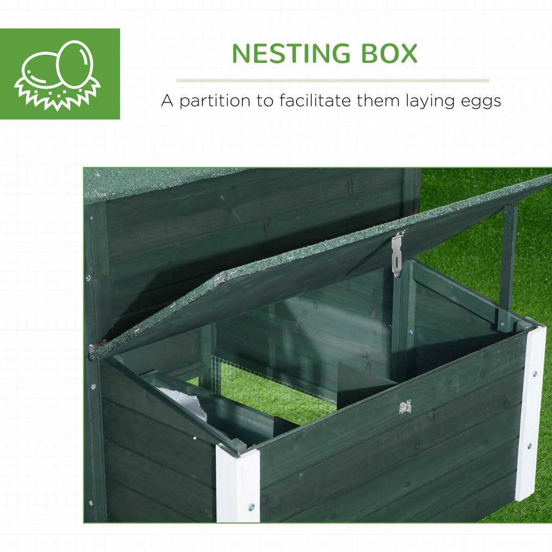 PawHut 84 Wooden Chicken Coop Hen House Outdoor with Run Nesting Box - Pet Supplies online store