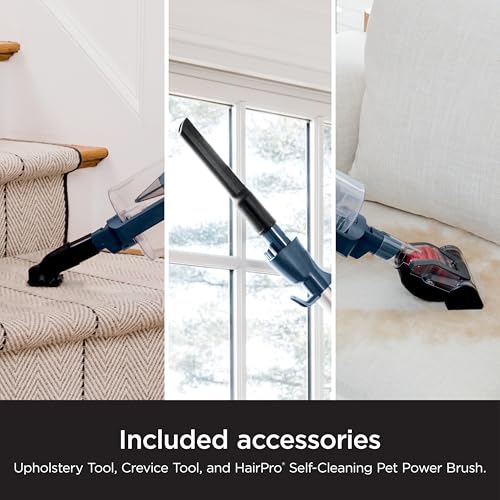 Shark HV322 Rocket Deluxe Pro Corded Stick Vacuum with LED Headlights, XL Dust Cup, Lightweight, Perfect for Pet Hair Pickup, Converts to a Hand Vacuum, with Pet Attachments, Bordeaux/Silver