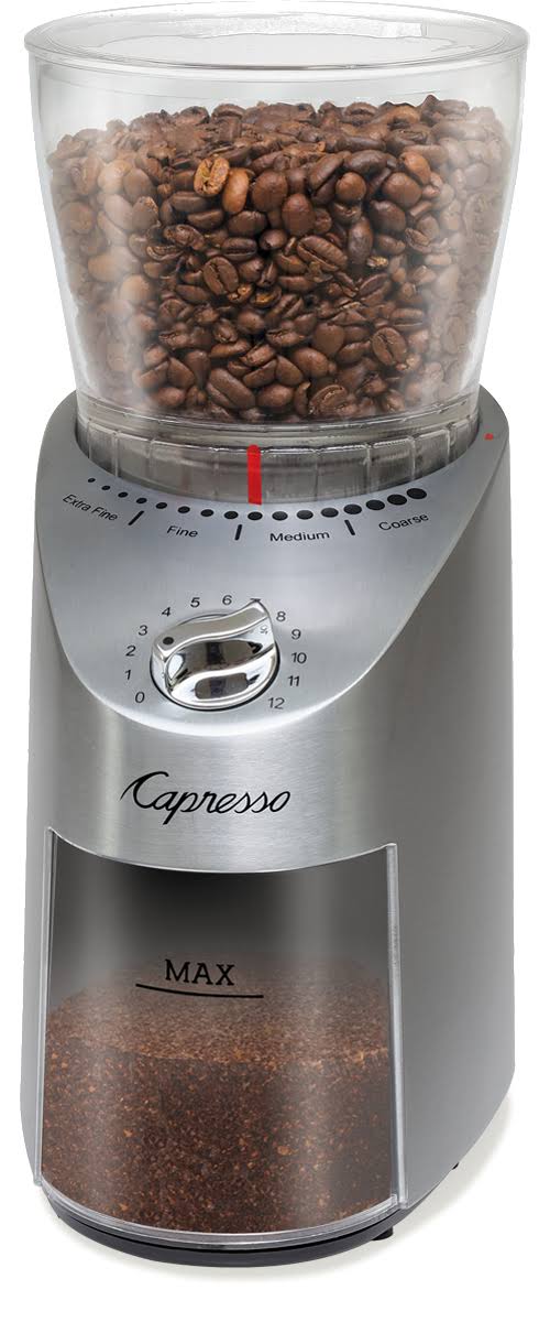 Capresso 575.05 Infinity Plus Conical Burr Grinder (Stainless Steel)