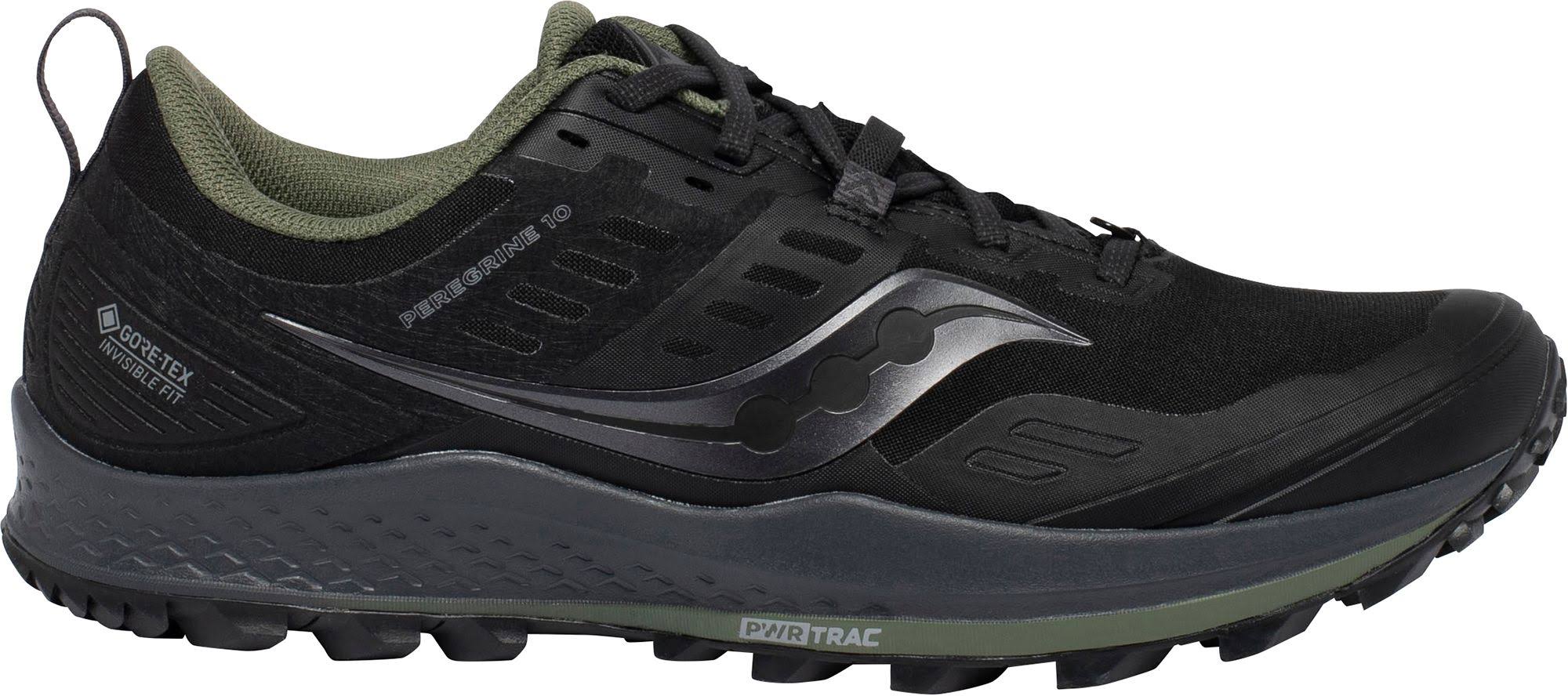Saucony Peregrine 10 GTX 11 , Black/Pine (Men&s)
