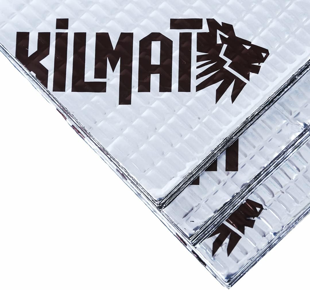 KILMAT Extra 100 mil 25 sqft Car Sound Deadening Mat, Butyl Automotive Sound Deadener, Audio Noise Insulation and dampening Pack of 2