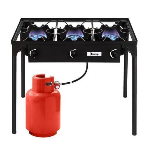 225000 BTU Propane Stove 3 Burner GAS Outdoor Portable Camping Party BBQ Grill