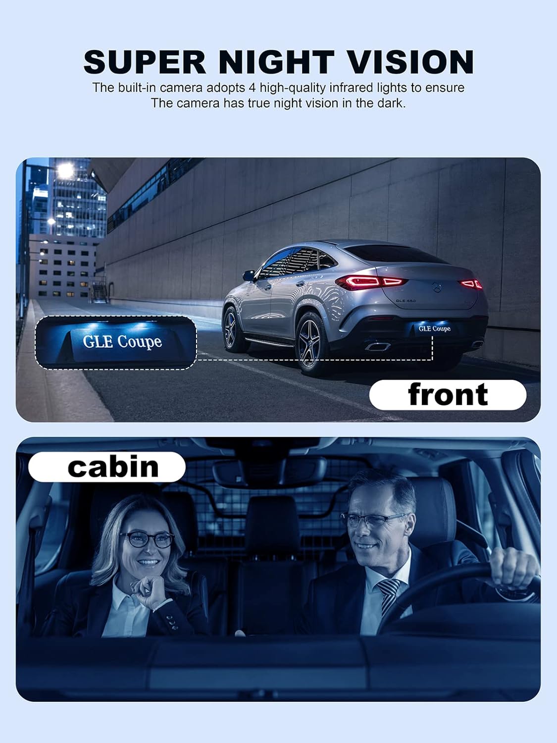 4 Channel Dash Cam Front and Rear Inside Left Right FHD 1080P Dash Camera for Cars, Built-in WiFi, Free 64GB Card