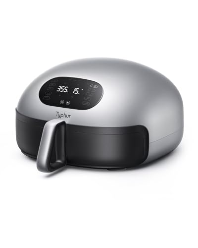 Typhur Dome Air Fryer, No.1 Cooking Speed Large Air Fryer with Superior Airflow, Smart Digital Air Fryer with Dishwasher Safe Basket for Quick Easy Meals, Up to 32 Chicken Wings Capacity