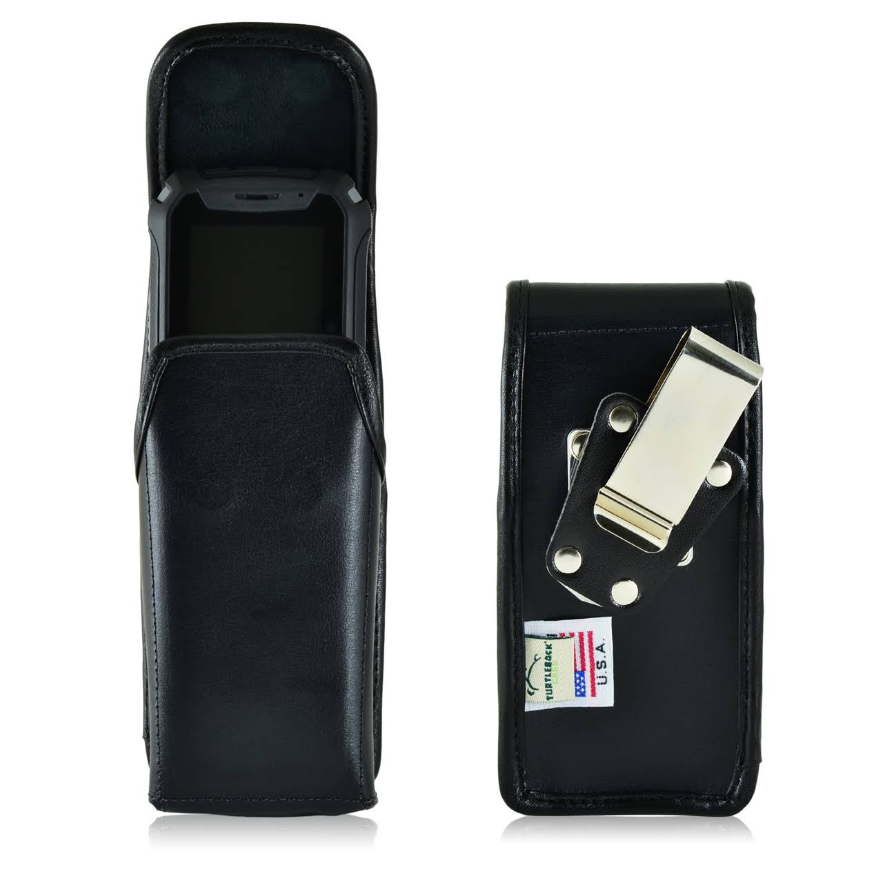 Turtleback Sonim XP5 Leather Vertical Phone Holster Case Metal Clip