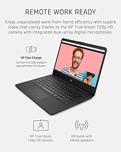 HP Stream 14inch HD Touchscreen Display, Intel Celeron N4020 Dual-Core Processor, 4GB DDR4 Memory, 128GB Storage(64GB eMMC+64GB Card),Webcam,1-Year Microsoft 365, Win10, Indigo Blue, TGCD Bundle