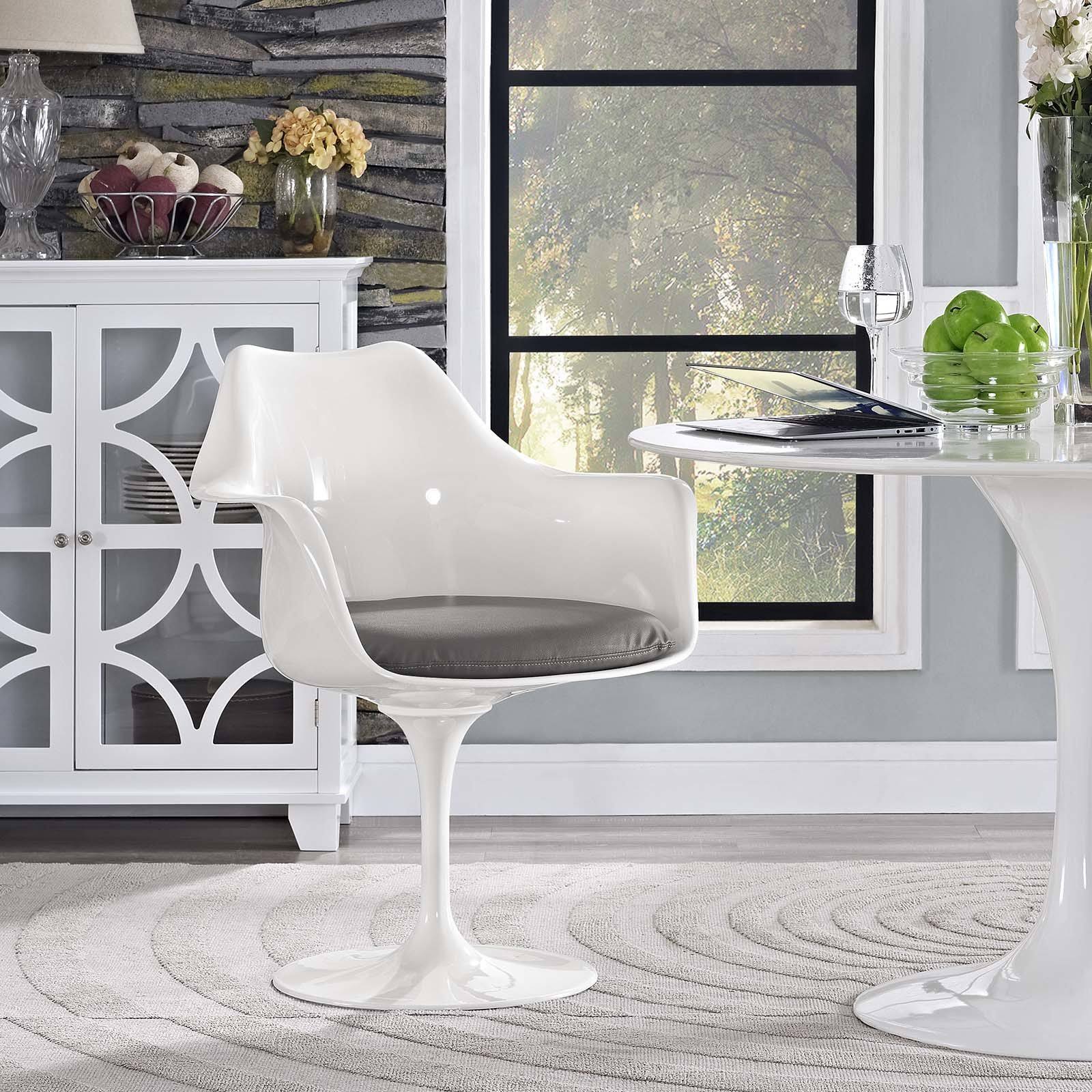 Modway Lippa Dining Vinyl Armchair - Orange