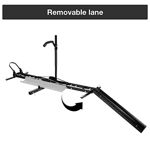 Motorcycle Carrier Hitch Mount 500 Lbs Dirt Bike Carrier Hauler Hitch Rack with Fixed Bracket and Lock Wheel Settings Removable Loading Ramp Anti-Tilt Locking Device