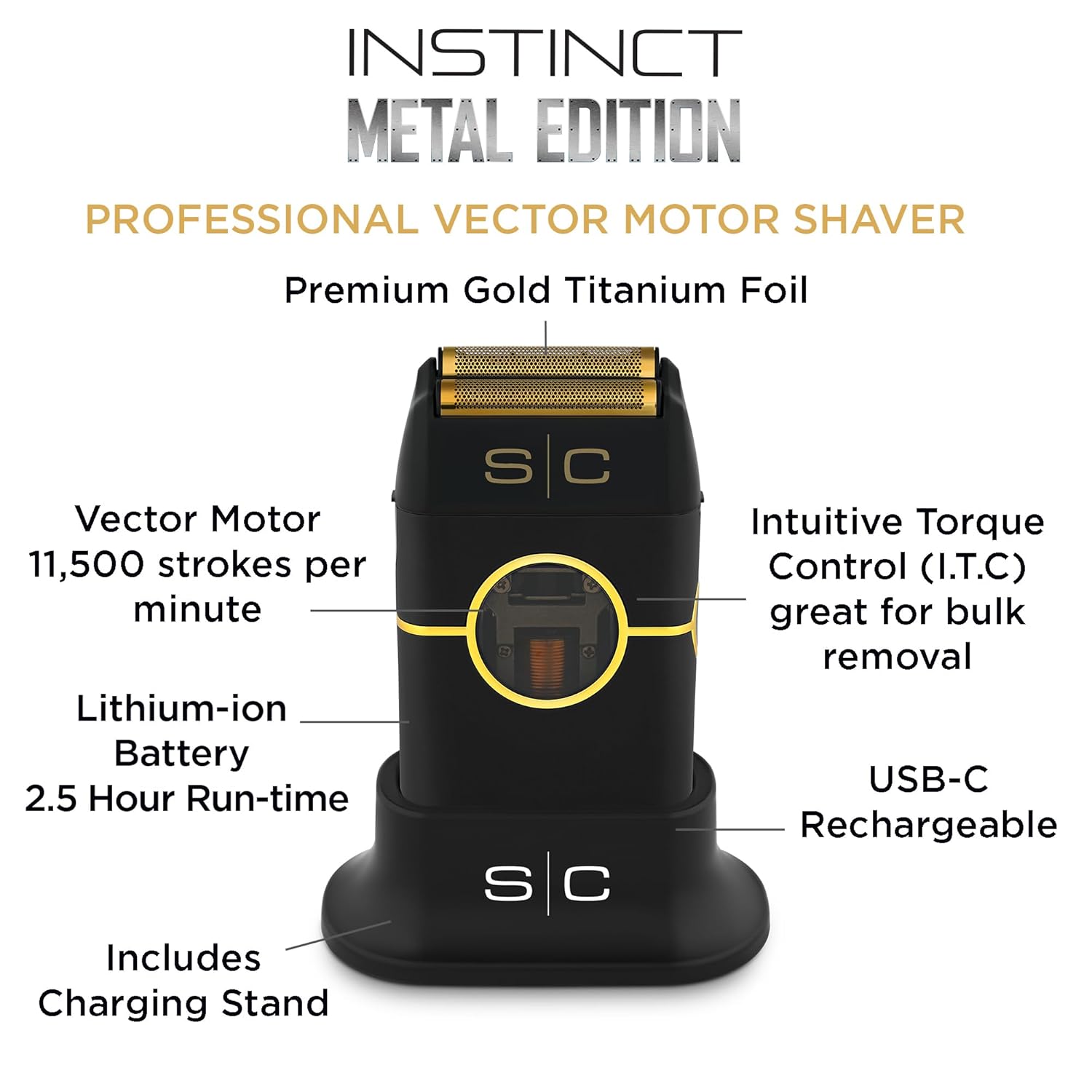 Stylecraft Instinct Metal Edition Professional Hair Clipper, Trimmer and Shaver