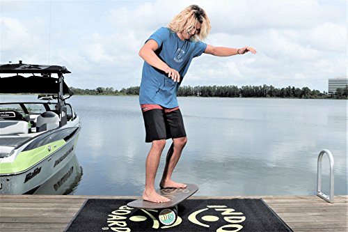 INDO BOARD Rocker Balance Board Package - 5 Color Choices - Improve Balance, Comes with 33" X 16" Non-Slip Deck 6.5" Roller and 14" INDOFLO Cushion