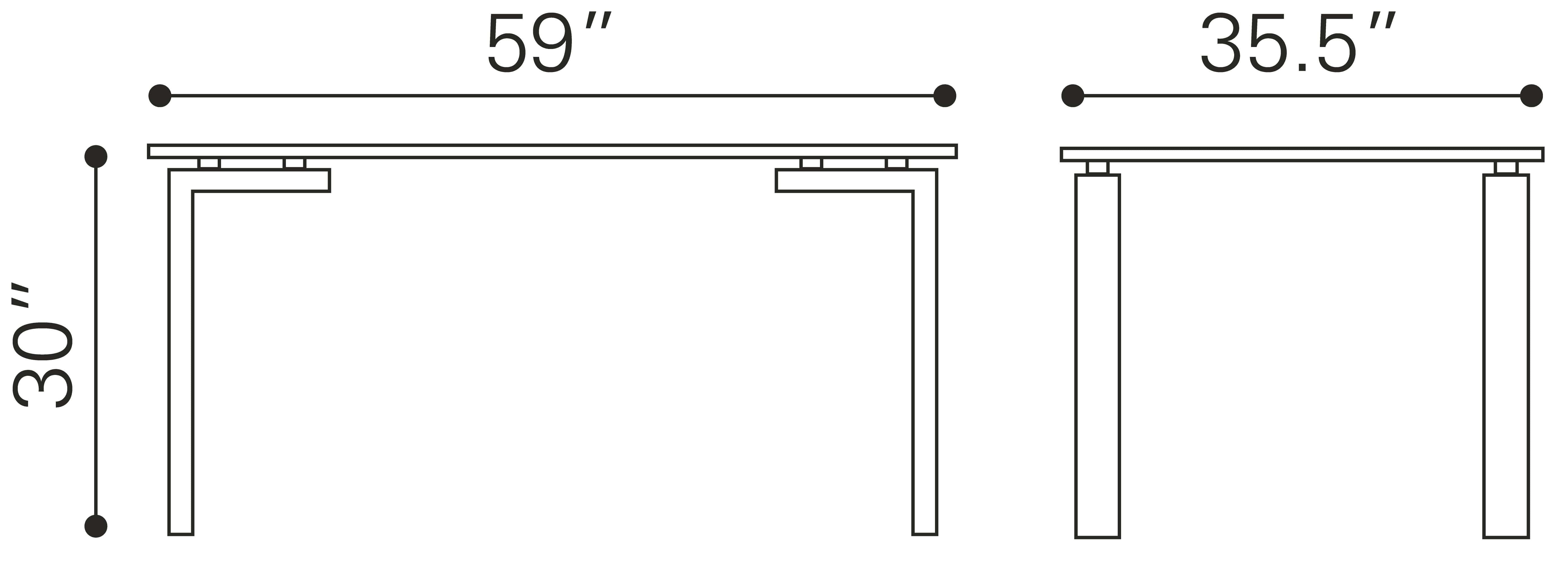 Zuo Modern Roca Dining Table Stainless Steel