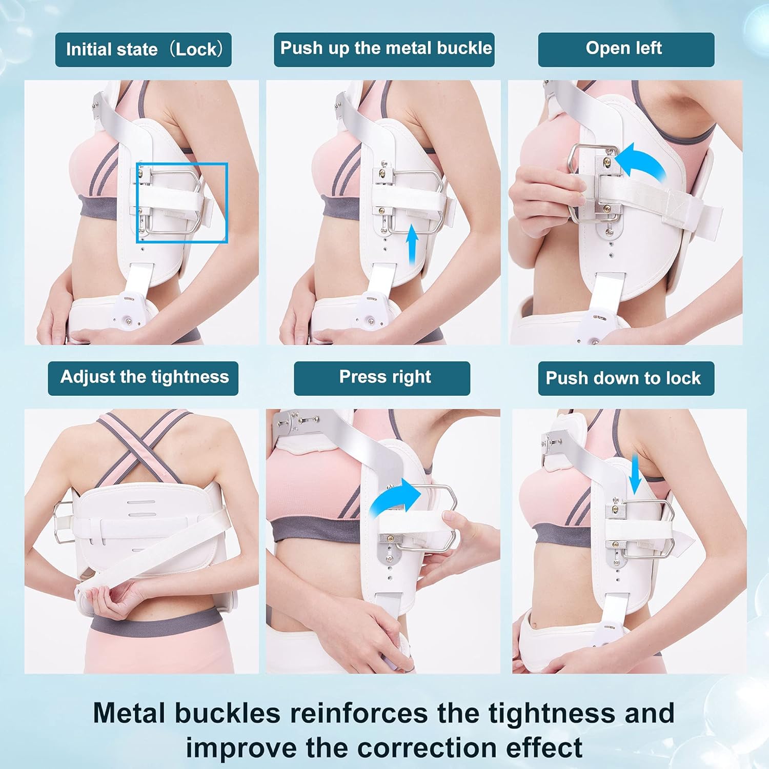 Hyperextension Back Brace Orthotics Jewett Brace for Thoracic & Lumbar Spine Flexion, Spine Compression Fractures(Medium)