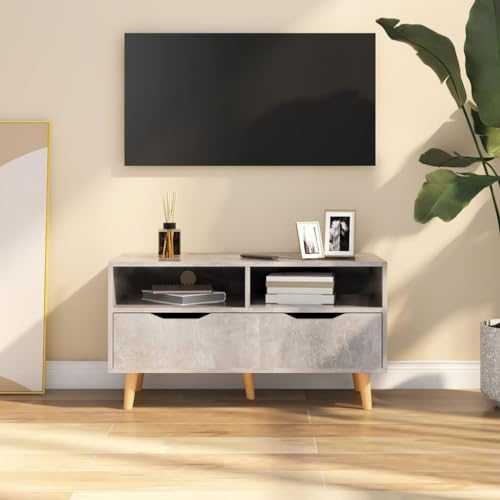 TV Stand, Center Console Storage Cabinet Small Console Table Low Tv Stand Suitable for Office Small Spaces Bedroom Living Room High Gloss White 35.4"x15.7"x19.1" Engineered Wood