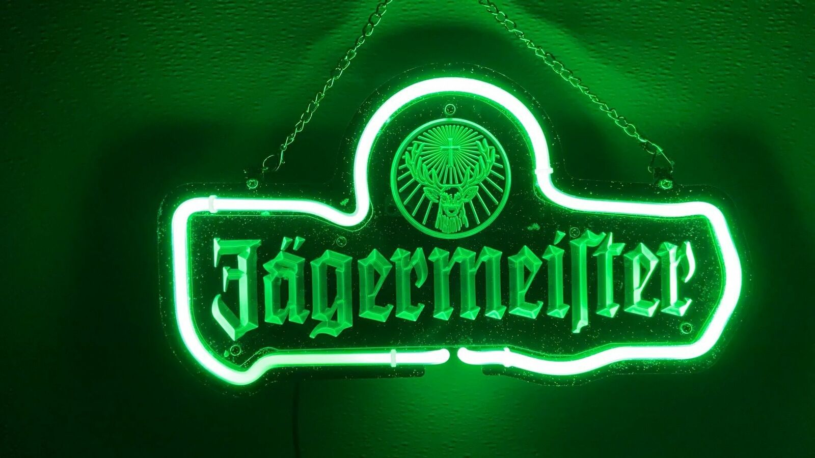 Queen Sense 14" Jagermeister 3D Carved Neon Sign Acrylic Man Cave Handmade Neon Light 114JML3D