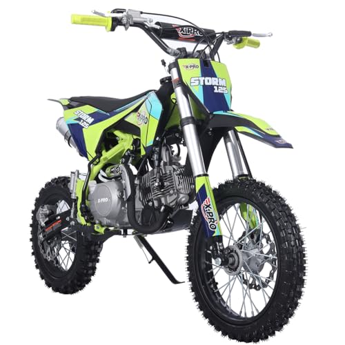 X-PRO Storm 125cc Zongshen Engine Kids Dirt Bike Pit Bike Youth Dirt Pit Bike with 4-Speed Manual Transmission,Big 14"/12" Tires!