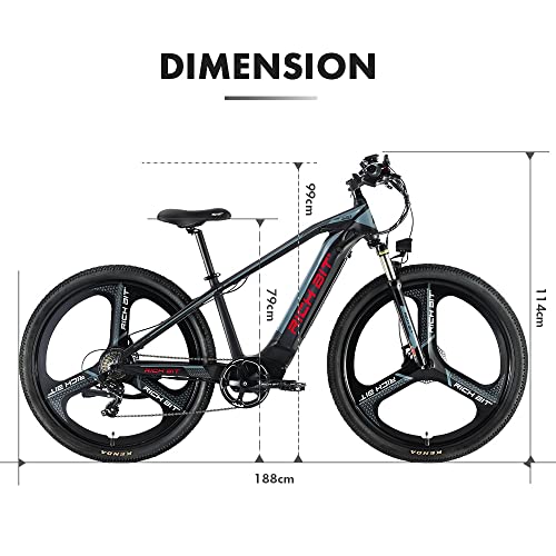 eECO-FLYING Electric Bikes for Adults,29inch Fat Tire electric mountain bicycle,500w 48v hidden in The frame Removable Battery E Bike