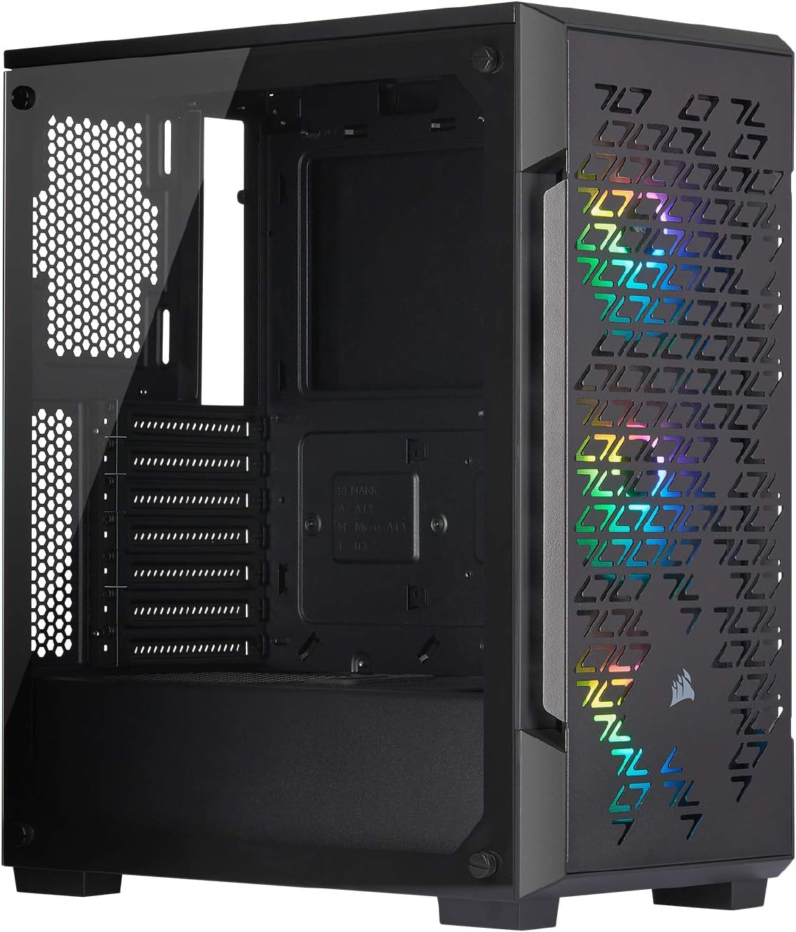 Corsair iCUE 220T RGB Airflow Tempered Glass Mid-Tower Smart Case - Black (CC-9011173-WW)