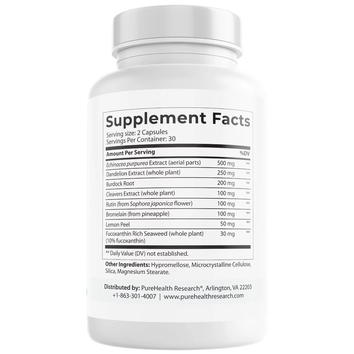 Lymphatic Support, Lymphatic Supplement To Reduce Swelling, PureHealth Research x6