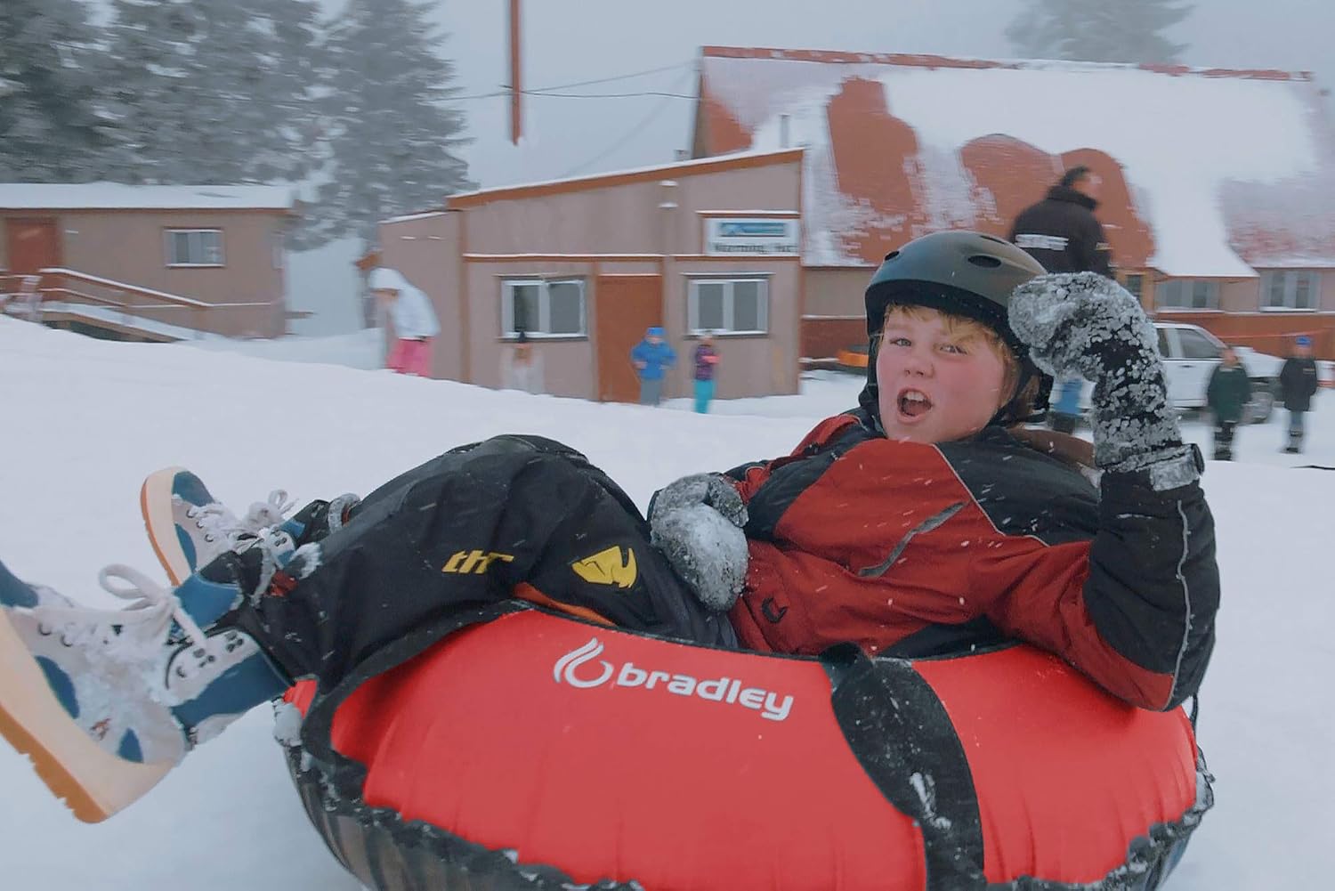 Bradley Snow Tubes with 50" Heavy Duty Cover | 2 Pack Inflatable Sledding Tubes