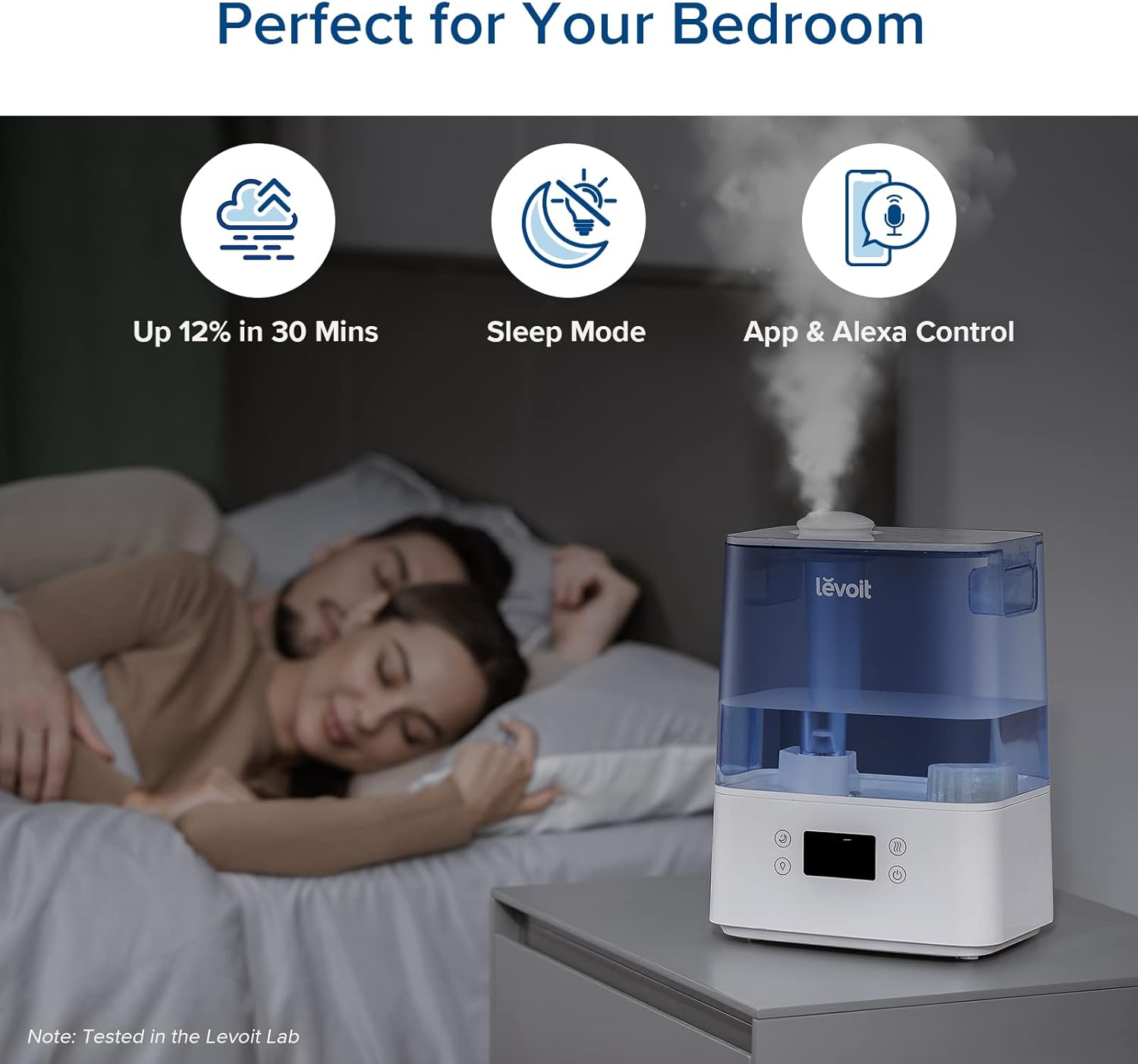 LEVOIT Classic300S Ultrasonic Smart Top Fill Humidifier, Extra Large 6L Tank for Whole Family & LV600HH 6L Warm and Cool Mist Ultrasonic Humidifier, Rapid Humidification for Bedroom Large room