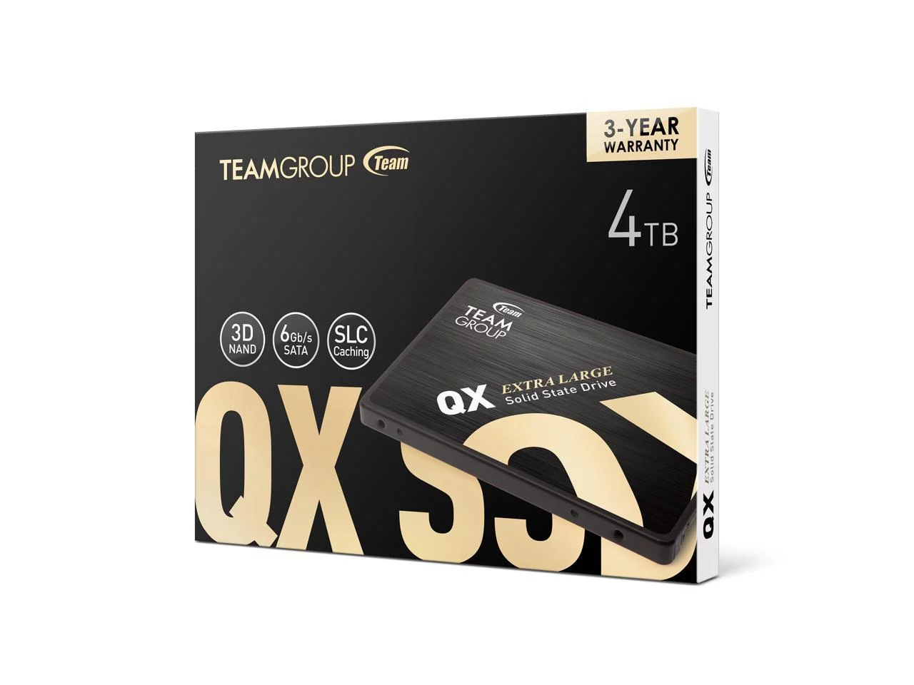 Team Group QX 2.5" 4TB SATA III 3D NAND Internal Solid State Drive (SSD), Speed up to 560MB/s, Laptop & PC Desktop compatible (T253X7004T0C101)