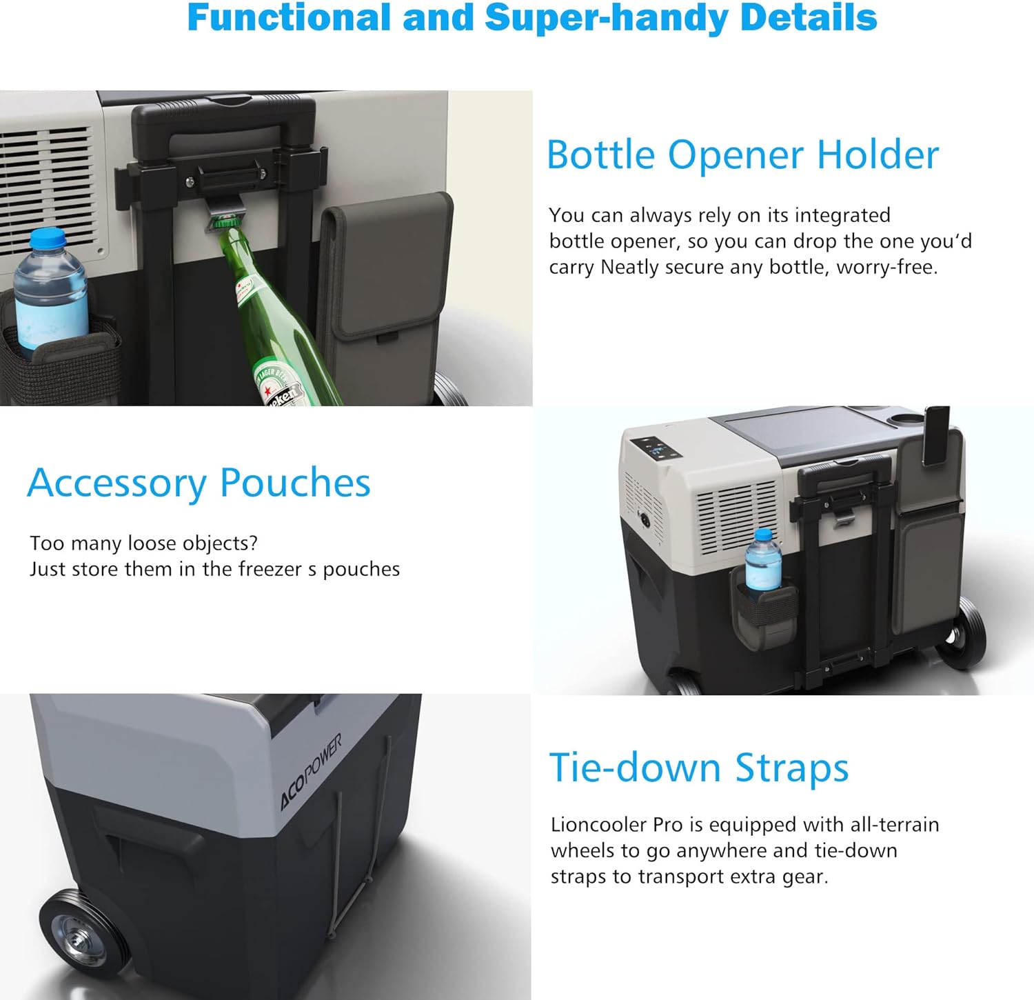 LiONCooler 12 Volt Refrigerator, 52 Quarts -4℉-68℉ Portable Refrigerator, 12/24V DC and 100-240V AC Portable Freezer with Removable & Rechargeable Battery, Portable Car Fridge PX50 Rv Refrigerator for Car, RV, Camping and Home Use