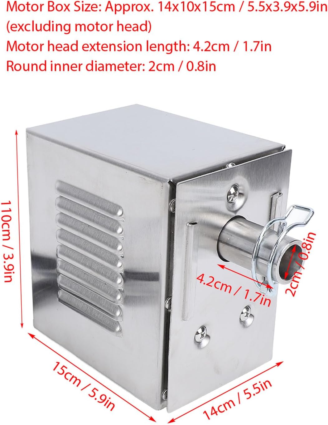 45W Electric Grill Rotisserie Motor, Stainless Steel Barbecue Replacement Motor for Pig Goat Chicken Rotisserie Roaster