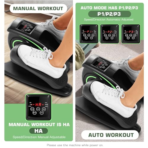 ANCHEER Under Desk Elliptical, Electric Ellipse Leg Exerciser While Sitting for Seniors Adults, Quiet Portable Motorized Seated Foot Pedal Exerciser with Remote Control for Home Office Use