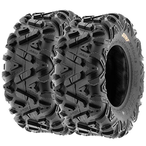Set of 4 SunF Power.I ATV/UTV AT All-Terrain Tires 24x8-12 Front & 24x10-12 Rear 6 PR Tubeless A033