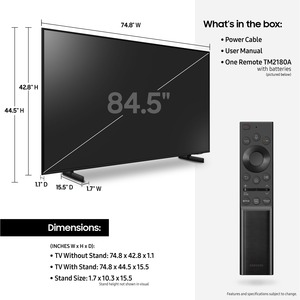 SAMSUNG 43" Class 4K Crystal UHD (2160p) LED Smart TV with HDR UN43AU8000