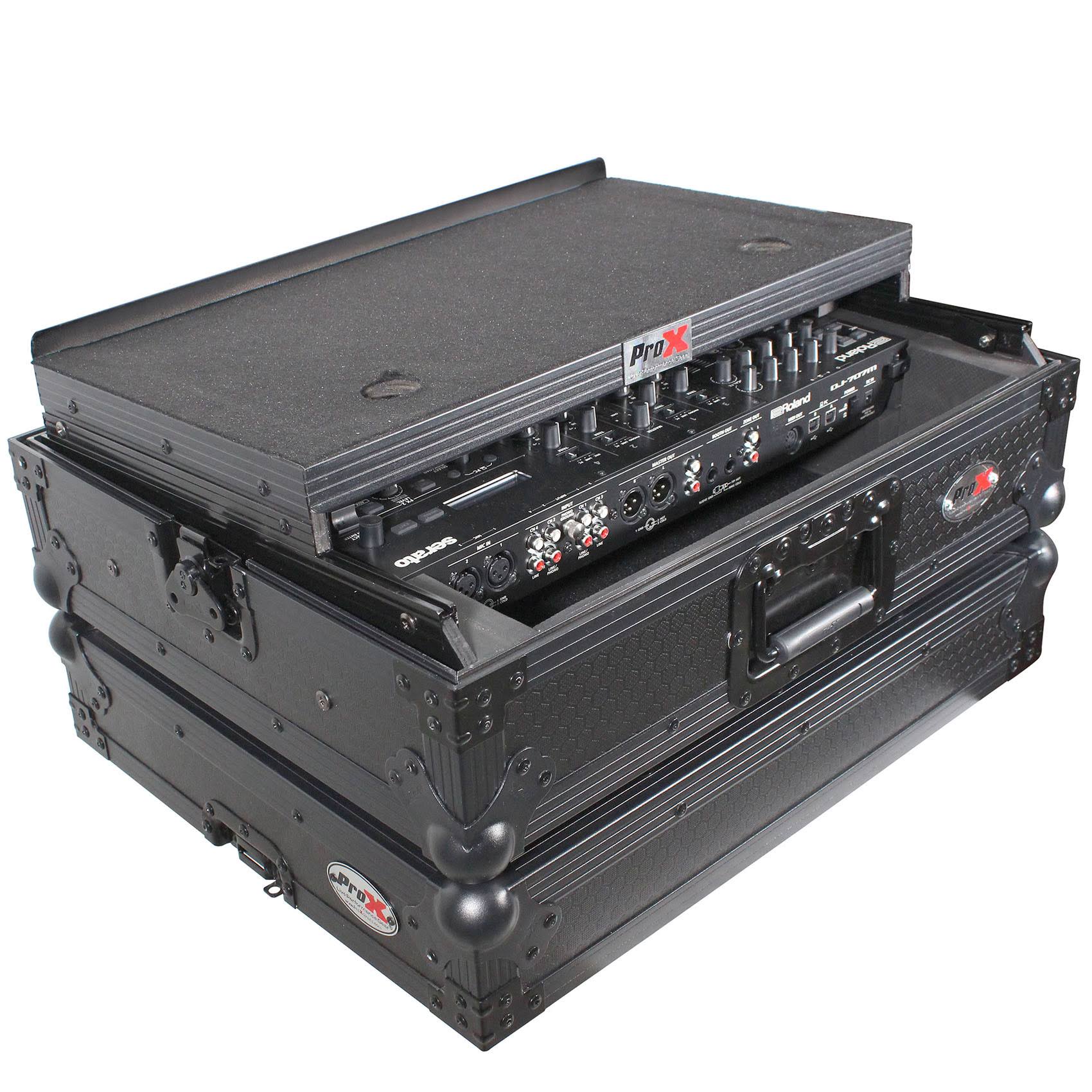Prox XS-DJ707 LTBL Black Flight Case for Roland DJ-707M