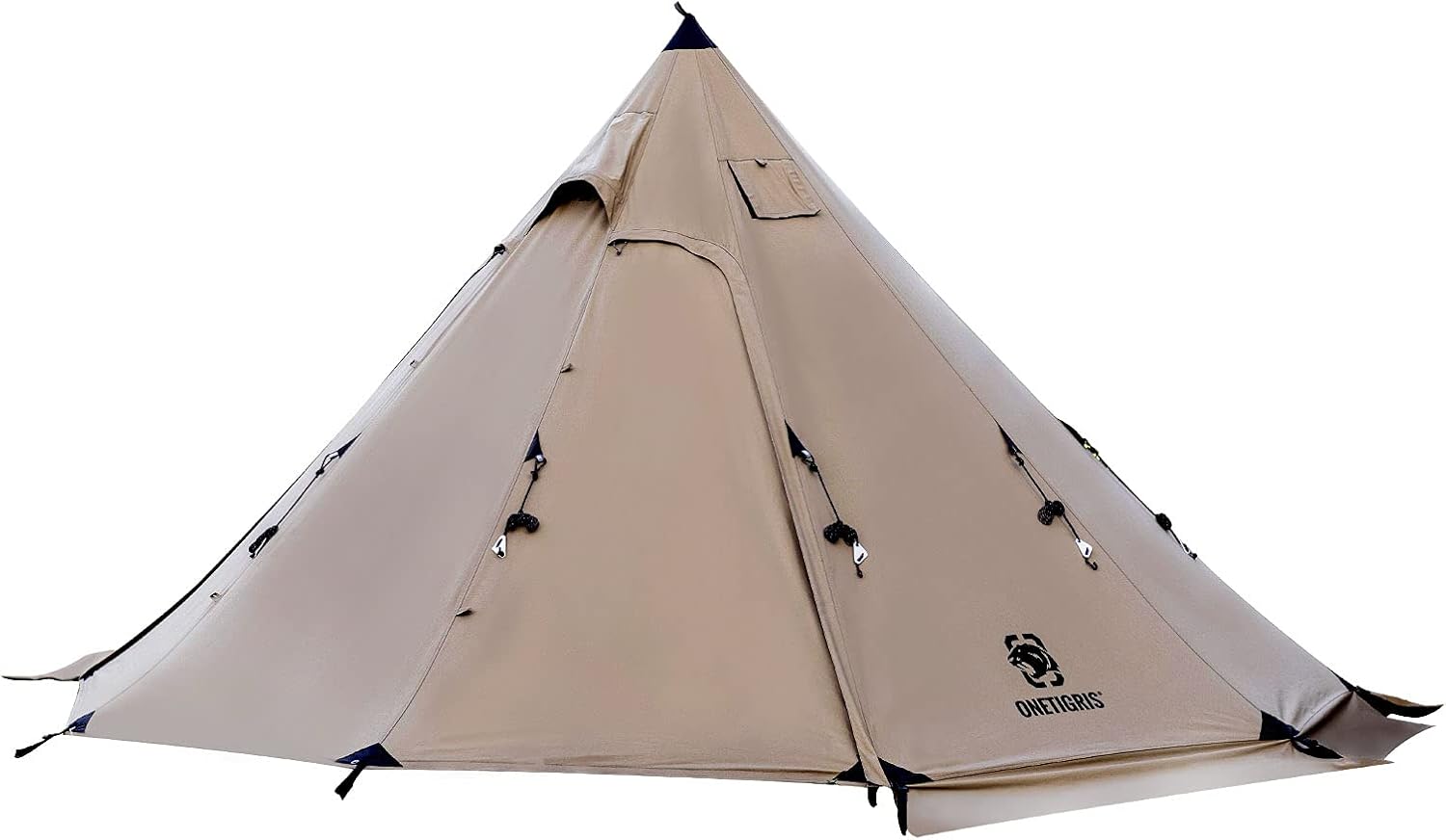 OneTigris Northgaze Canvas Hot Tent with Stove Jack, Wind-Proof Flame-Retardant, Durable 4 Season Camping Pyramid Teepee Tent for 2~4 Person