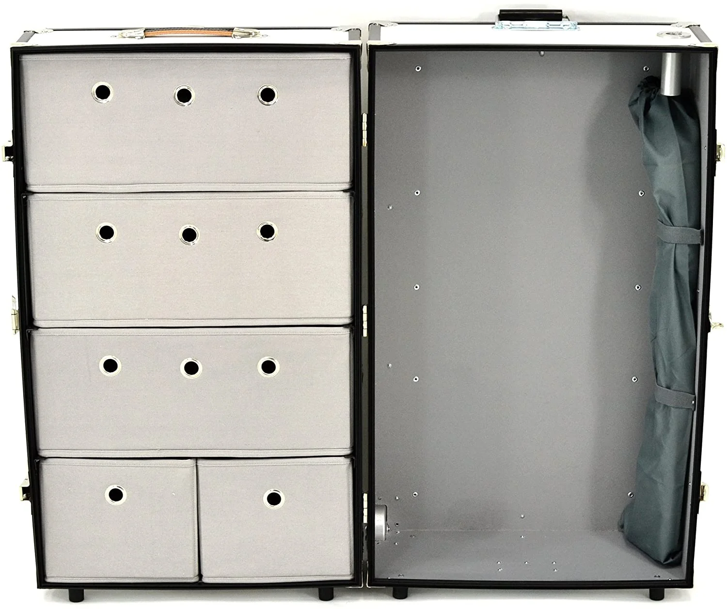 Rhino Trunk & Case Dance Star Wardrobe Travel Trunk with Mounted Wheels, Competitions, Recitals, & Long Trips 35"x21"x16" (Forest Green)