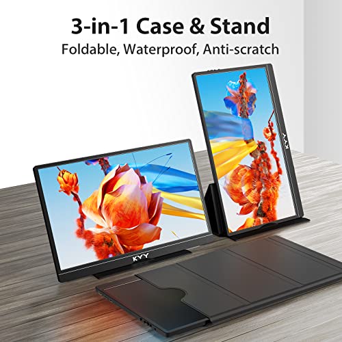 KYY Portable Monitor 15.6inch FHD 1080P USB-C Portable Laptop Monitor