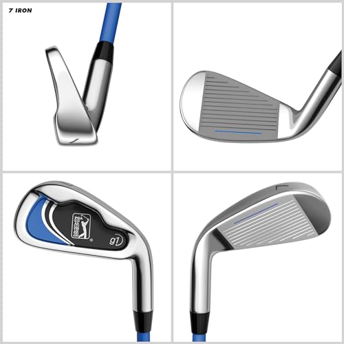 G1 Series Blue Kids Golf Club Set| Golf Clubs and Sets for Height 4'8"-5'2"| Complete Golf Club Sets w/a Golf Driver, Putter & Golf Bag| Young Men & Women Golf Clubs Ages 8-12