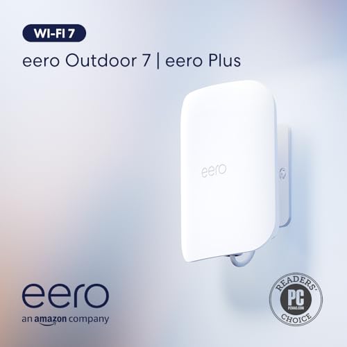 Introducing Amazon eero Outdoor 7 dual-band mesh wifi router - Weatherproof rating of IP66, Coverage up to 15,000 sq. ft. outdoors, 1-pack, Includes 30W PoE+ adapter, 2024 release