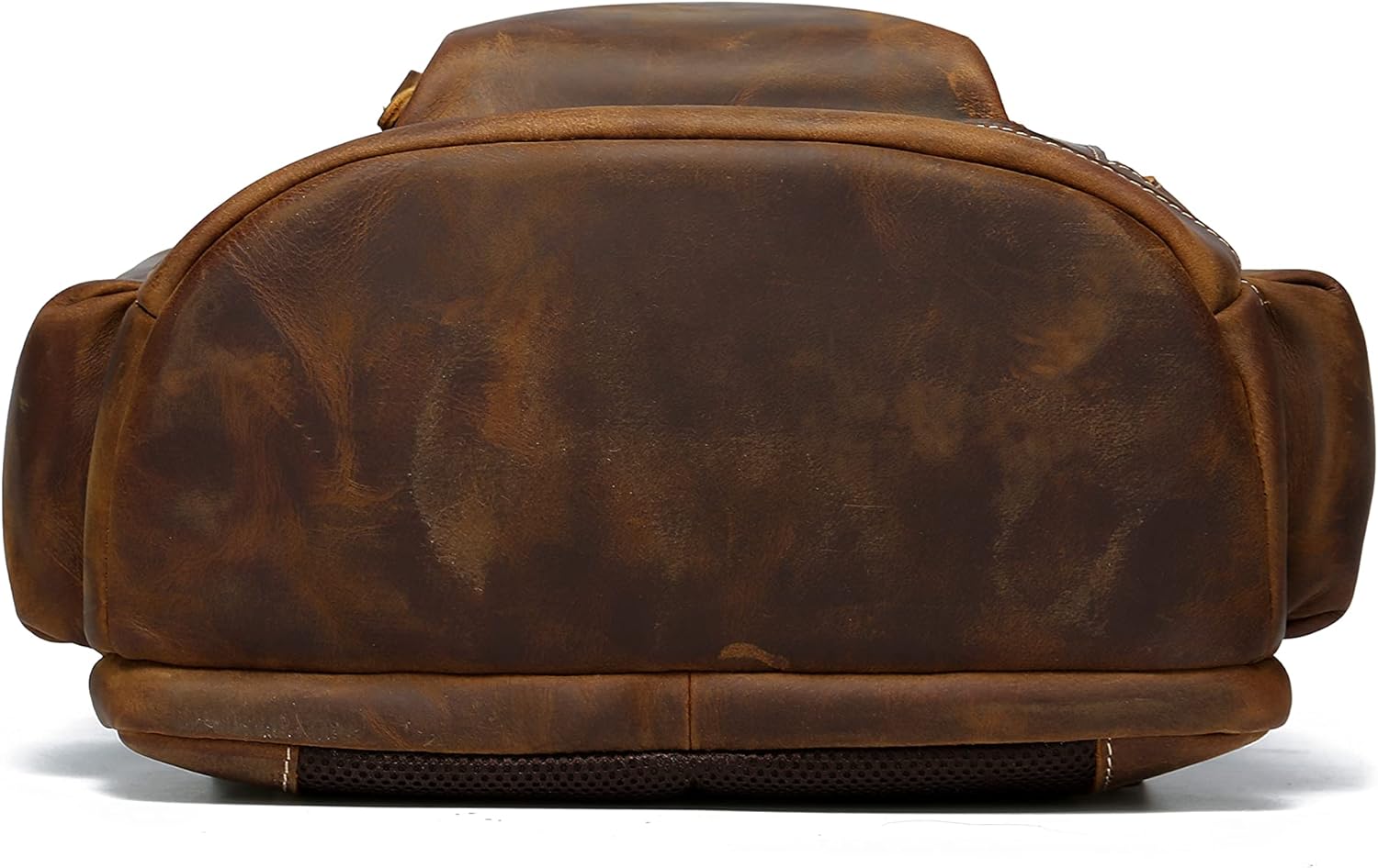 Lannsyne Men's Vintage Full Grain Leather Backpack for 16 Laptop Travel Hiking Camping Rucksack