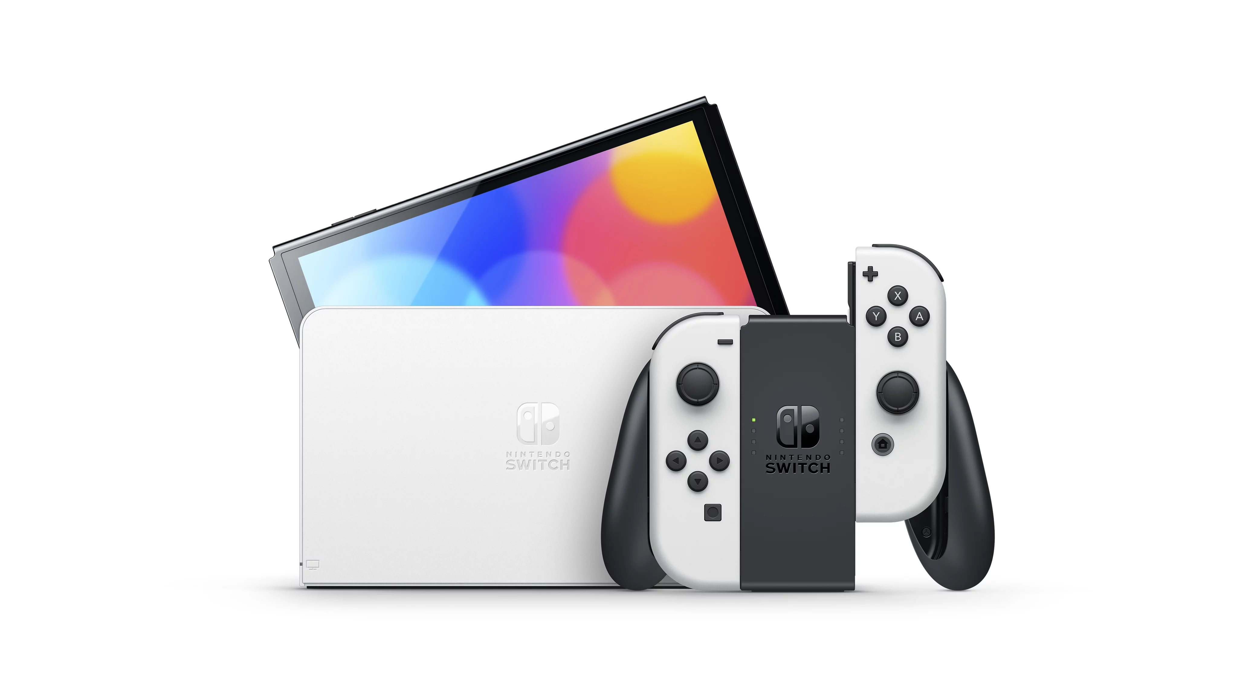 Nintendo Switch - OLED Model Console- 64 GB Internal Storage with White Joy-Con
