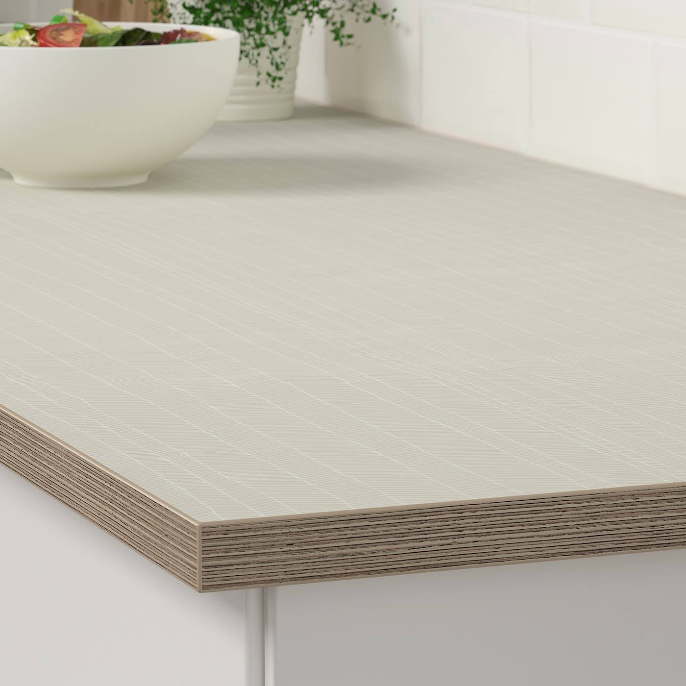 IKEA - EKBACKEN Countertop, Matte beige/patterned Laminate, 74x1 1/8